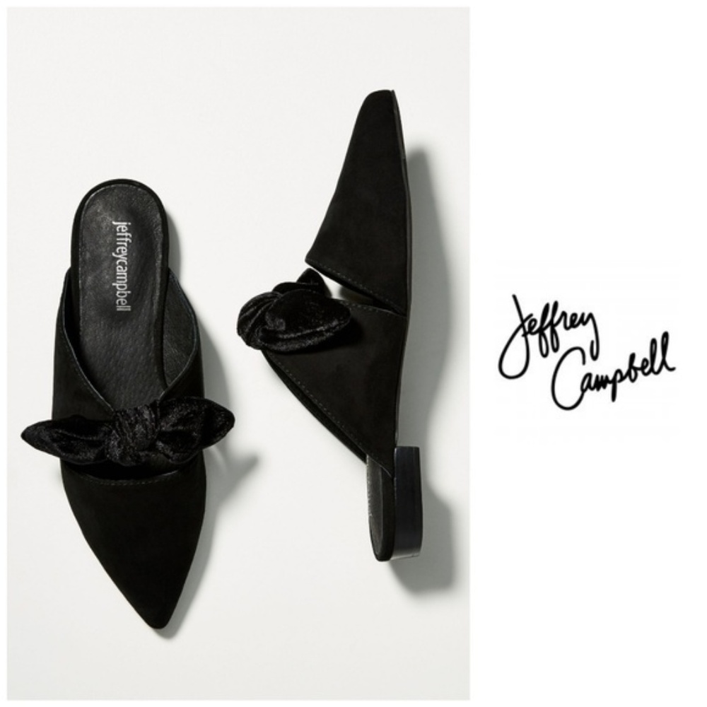Jeffrey Campbell Charlin Black Mules